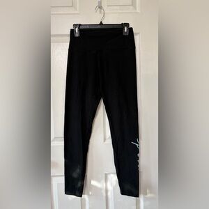 PINK Victoria's Secret Women’s Black Leggings With Logo